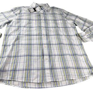 Tatuum Adamus Regular Fit Classic Shirt Mens Window Pane Plaid Button Up